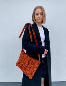 RUSSET Shirred Velvet Crossbody Bag