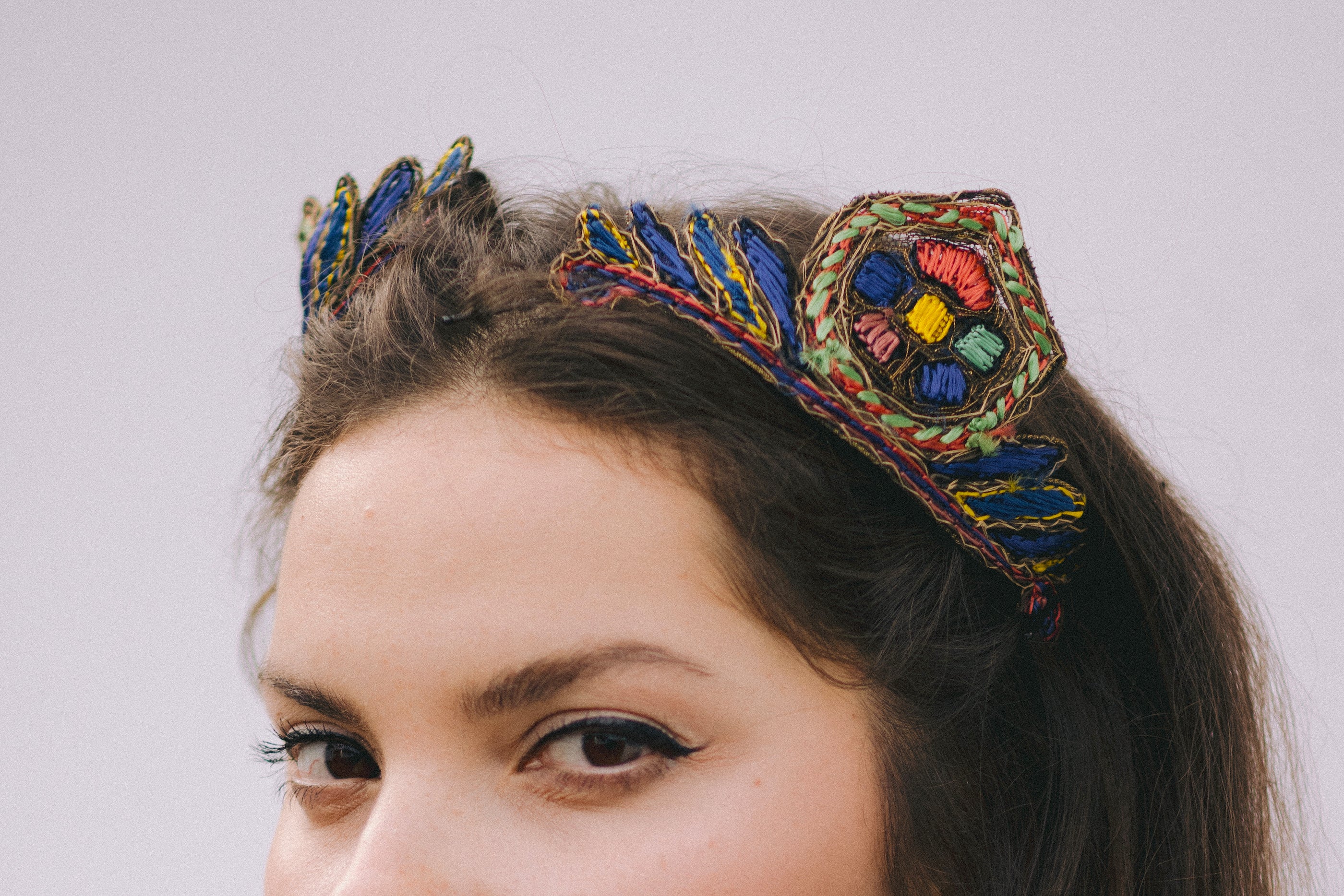 WOVEN WINGS Embroidered Hair Slides