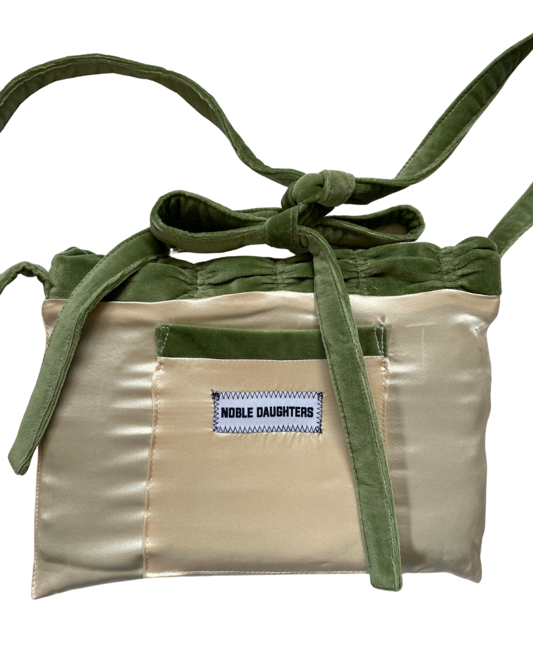 SAGE Shirred Velvet Crossbody Bag