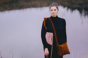 RUSSET Shirred Velvet Crossbody Bag