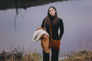 RUSSET Shirred Velvet Crossbody Bag