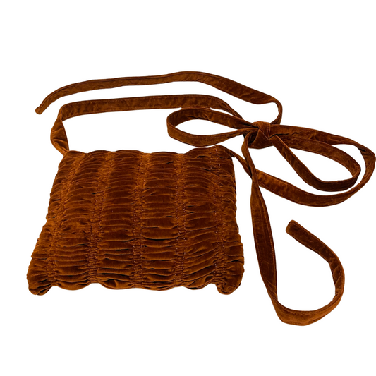 RUSSET Shirred Velvet Crossbody Bag