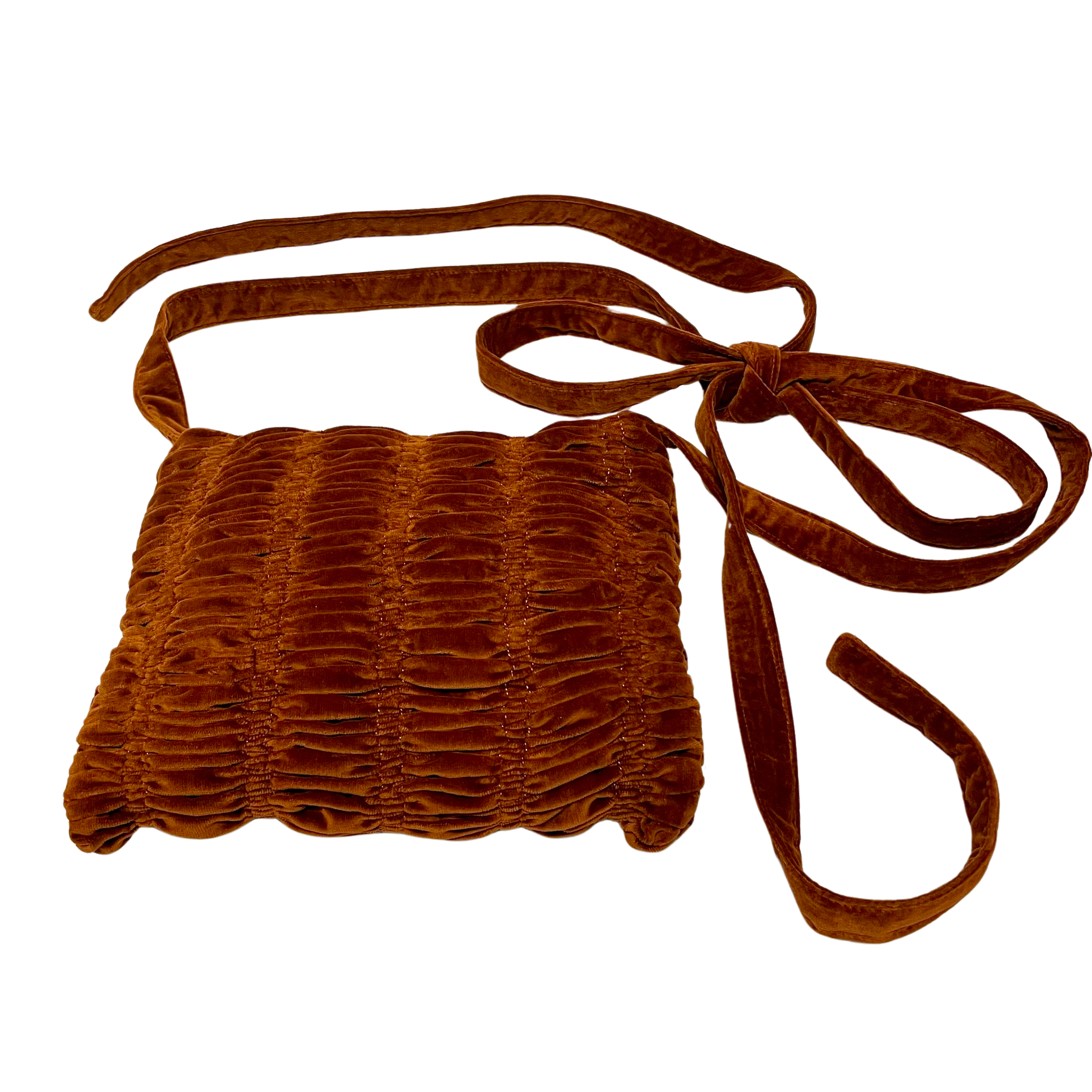 RUSSET Shirred Velvet Crossbody Bag