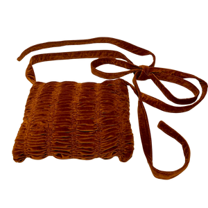 RUSSET Shirred Velvet Crossbody Bag